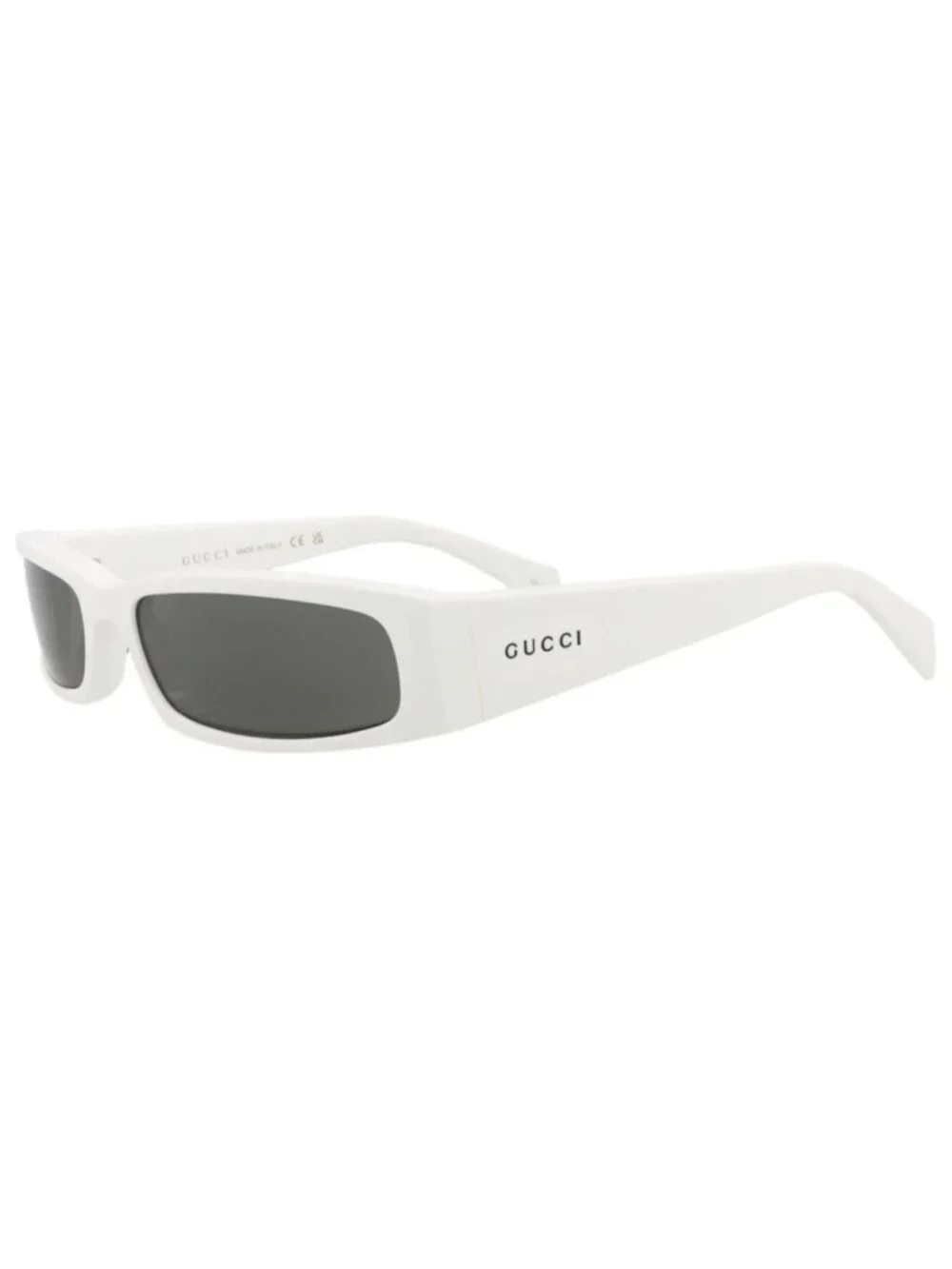 New Gucci Women's Sunglasses Square Rectangle Recycled Acetate Frame Mens White